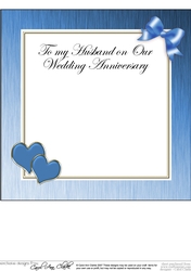 8x8 For My Husband on Our Anniversary Scalloped Corner