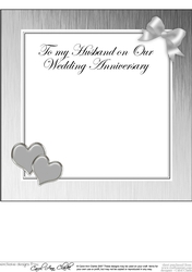 8x8 For My Husband on Our Anniversary Scalloped Corner