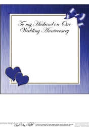 8x8 For My Husband on Our Anniversary Scalloped Corner