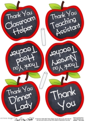 School Apple Decoupage Sheet