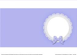 Square Pearls and Lace Card Front or Insert
