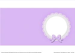 Square Pearls and Lace Card Front or Insert