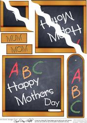 Mothers Day Blackboard Quick Card Wavy Corner Side Stacker