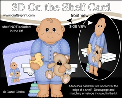 3D On the Shelf Card Kit - Little Ethnic New Baby Boy Kareem