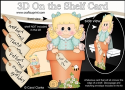 3D On the Shelf Card Kit - Flower Pot Friends Little Fairy Grace