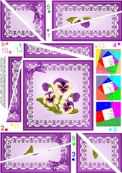 Pansy on Butterfly Lace Twisted Spiral Side Stacker
