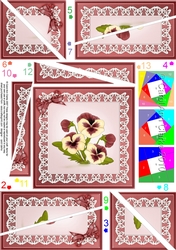 Pansy on Butterfly Lace Twisted Spiral Side Stacker