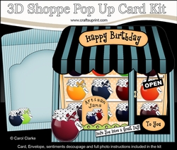 3D Shoppe Window Pop Up Card Kit- Artisan Jams & Preserves Shop