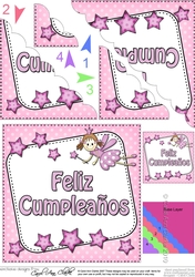 Spanish Birthday Fairy Scalloped Corner Stacker