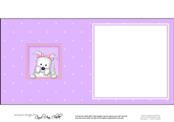 Little Jess Westie Dog square landscape insert