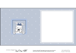 Little Jock Westie Dog square landscape insert