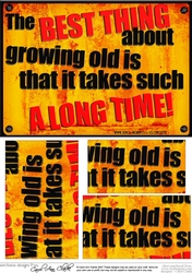 A5 Growing Old Fun Novelty Senior Moment Saying Pyramage Topper