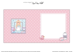 Cute Little Bathtub Baby Girl square landscape insert