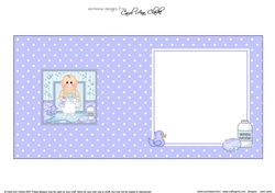 Cute Little Bathtub Baby Boy square landscape insert