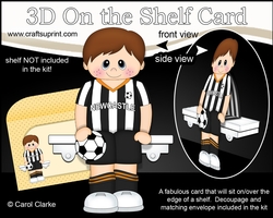 3D On the Shelf Card Kit - Little Footballer Markus plays for Newcastle
