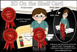 3D On the Shelf Card Kit - Hudson has a Fathers Day Rosette