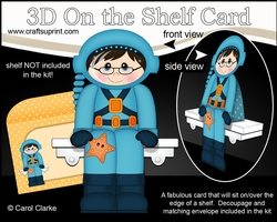 3D On the Shelf Card Kit - Deep Sea Diver Woodrow is making a Splash