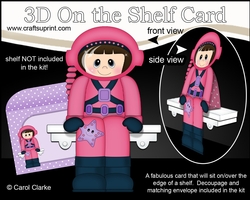 3D On the Shelf Card Kit - Deep Sea Diver Janna is making a Splash