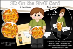 3D On the Shelf Card Kit - Jaxon is the Worlds Best Dad