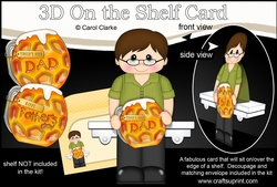 3D On the Shelf Card Kit - Bryson is the Worlds Best Dad