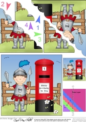 Boyz Birthday Boriz the Knight Scalloped Corner Stacker