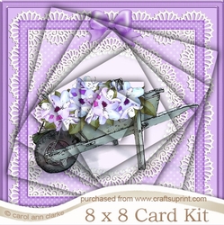 8 x 8 Flower Filled wheelbarrow Twisted Pyramage Kit