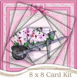 8 x 8 Flower Filled wheelbarrow Twisted Pyramage Kit
