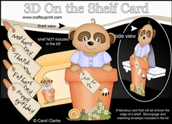3D On the Shelf Card Kit - Flower Pot Friends Little Baby Meerkat Dmitry
