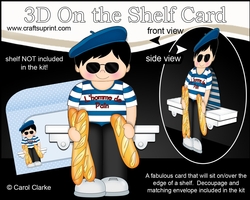 3D On the Shelf Card Kit - LHomme de Pain Jaques is the French Bread Seller