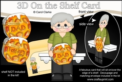 3D On the Shelf Card Kit - Gilbert is the Worlds Best Dad