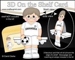 3D On the Shelf Card Kit - Little Older Footballer Durward plays for Swansea