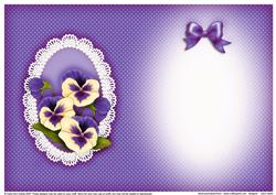Pansy, Lace and Pearls Matching Insert A5 Portrait