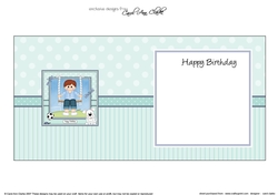 Cute Little Teen Boy is Swinging High square landscape insert