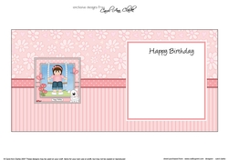 Cute Little Teen Girl is Swinging High square landscape insert