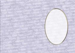 A5 Coffee Words Card Front or Insert