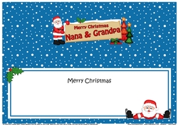 Large DL Merry Christmas NANA and GRANDPA insert