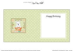 Flower Pot Friends Little Westtie Dog square landscape insert