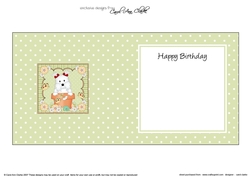 Flower Pot Friends Little Westtie Dog square landscape insert