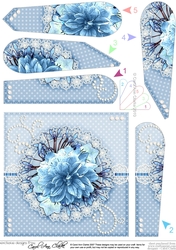 A Touch of Elegance Flowers Pearls and Lace Fan Pyramage Topper