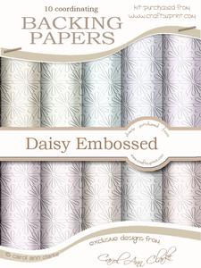 'daisy Embossed' Backing Paper Kit