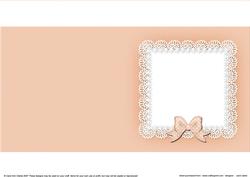 Square Pearls and Lace Card Front or Insert