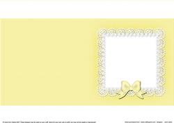 Square Pearls and Lace Card Front or Insert