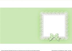 Square Pearls and Lace Card Front or Insert