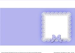 Square Pearls and Lace Card Front or Insert