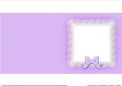 Square Pearls and Lace Card Front or Insert