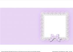 Square Pearls and Lace Card Front or Insert