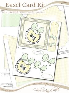 New Baby Easel Card Kit with 3D Decoupage