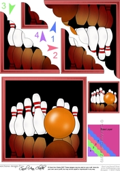 10 Pin Bowling Scallop Corner Stacker Topper