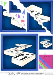 Dominoes Scallop Corner Stacker Topper
