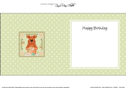 Flower Pot Friends Cute Little Rusty Dog square landscape insert